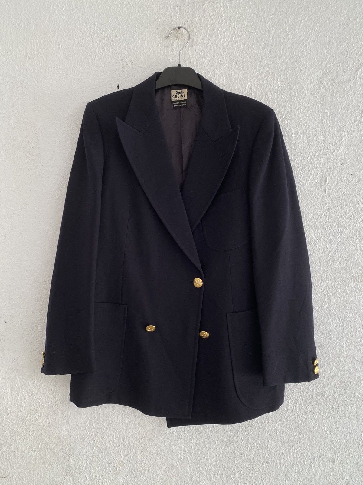 Celine Vintage Celine Wool Double Breasted 3 Pockets Blazet Size M / US 6-8 / IT 42-44 - 1 Thumbnail