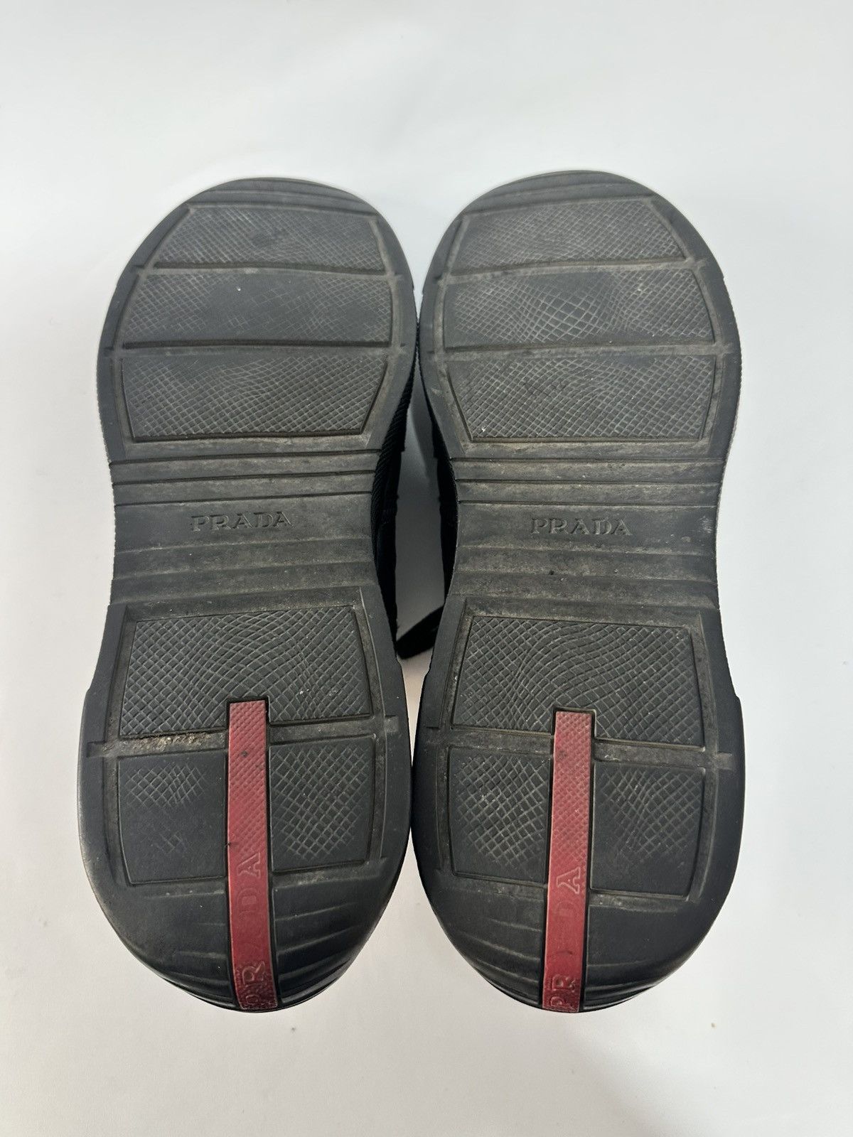Prada Prada Sport Black Leather and Leather Low Top Sneakers Size US 11 / EU 44 - 7 Thumbnail