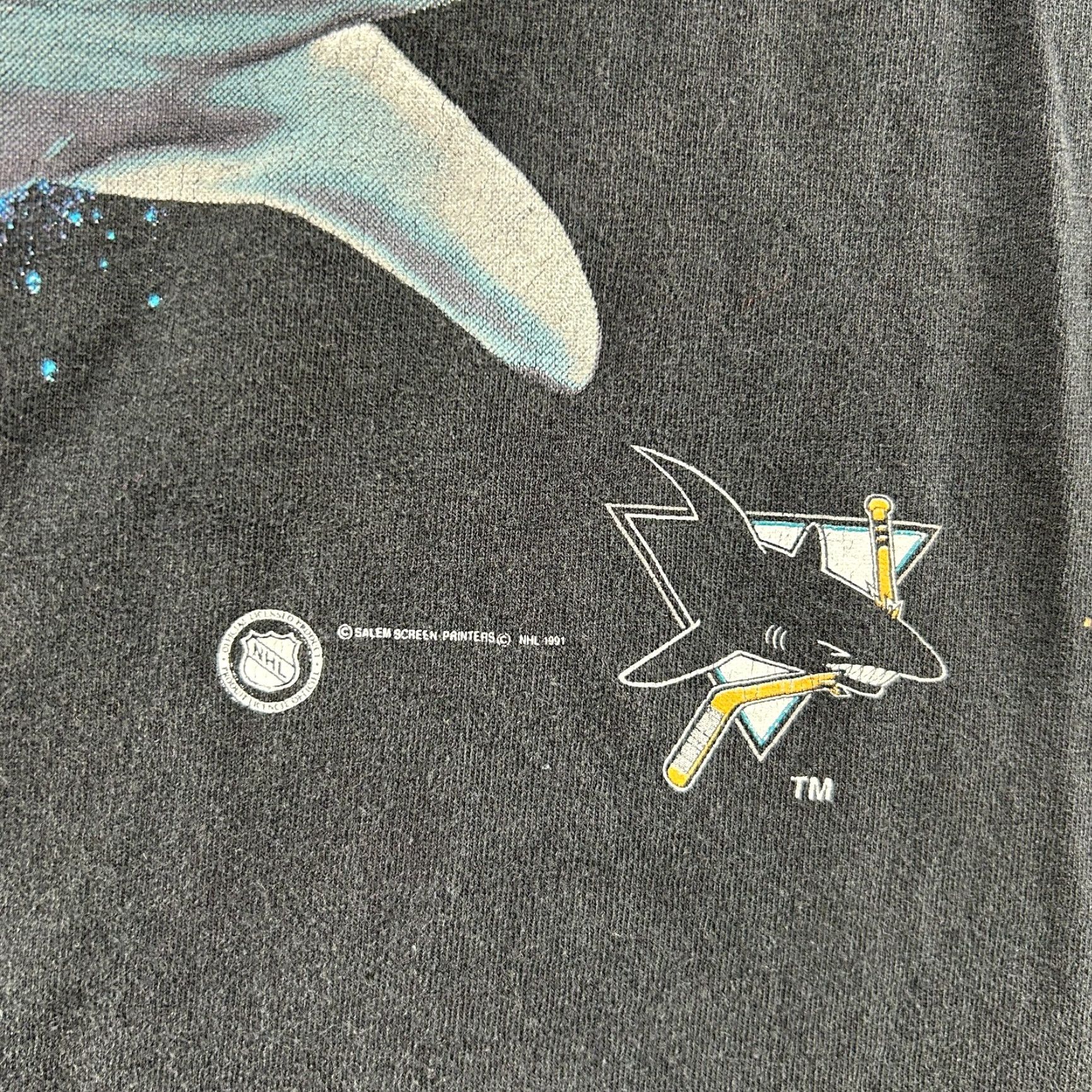 Salem Sportswear VINTAGE San Jose Sharks Shirt Mens M Black Cotton Salem Sportswear 90s Size US M / EU 48-50 / 2 - 3 Thumbnail