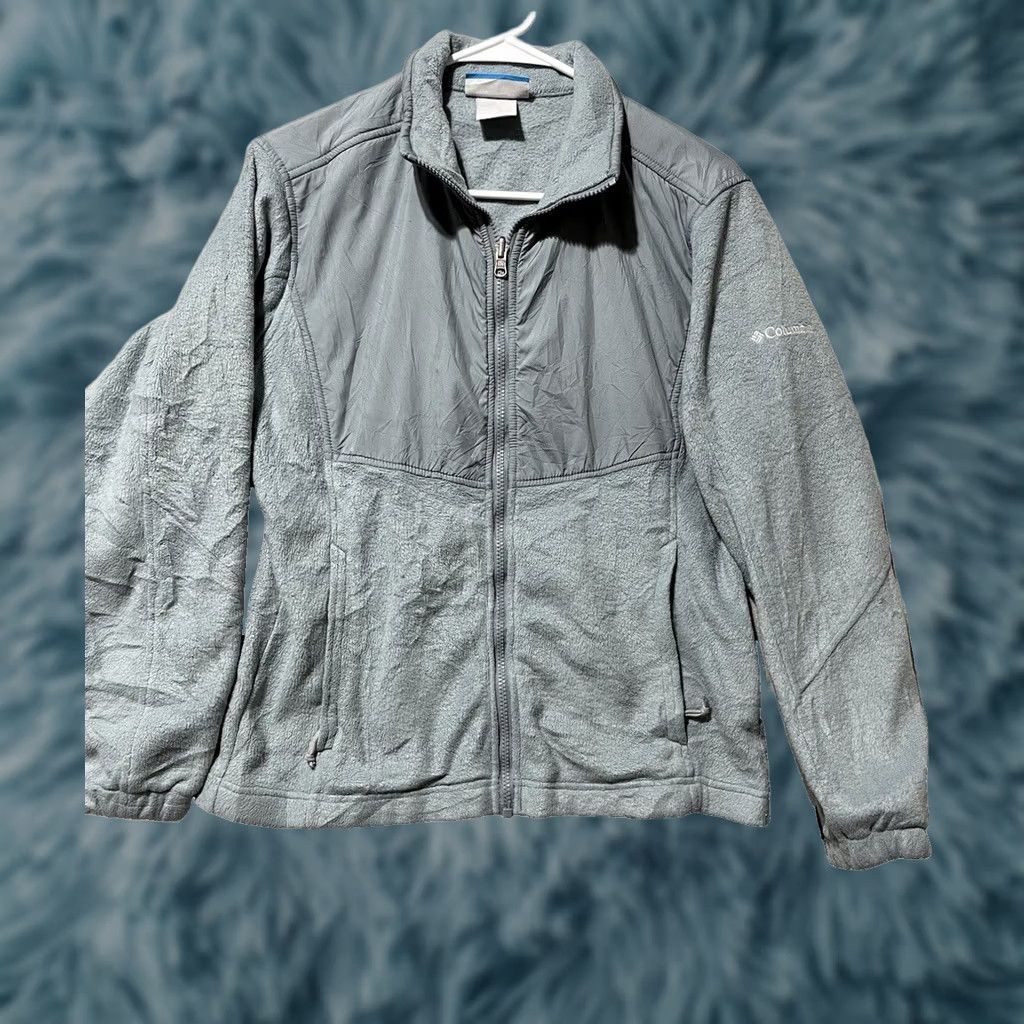 Vintage Columbia Fleece Jacket Woman's Medium Sage Green Full Zip Cozycore Cabincore Size M / US 6-8 / IT 42-44 - 1 Thumbnail