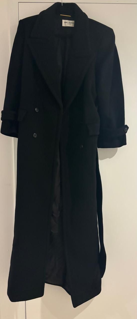 Saint Laurent Paris Saint Laurent Oversized Belted Double-Breasted Wool Coat Size M / US 6-8 / IT 42-44 - 4 Thumbnail