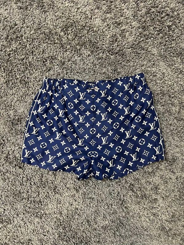 Louis Vuitton Louis Vuitton Women's Blue Polyester Shorts 0089 Size 23" - 1 Thumbnail