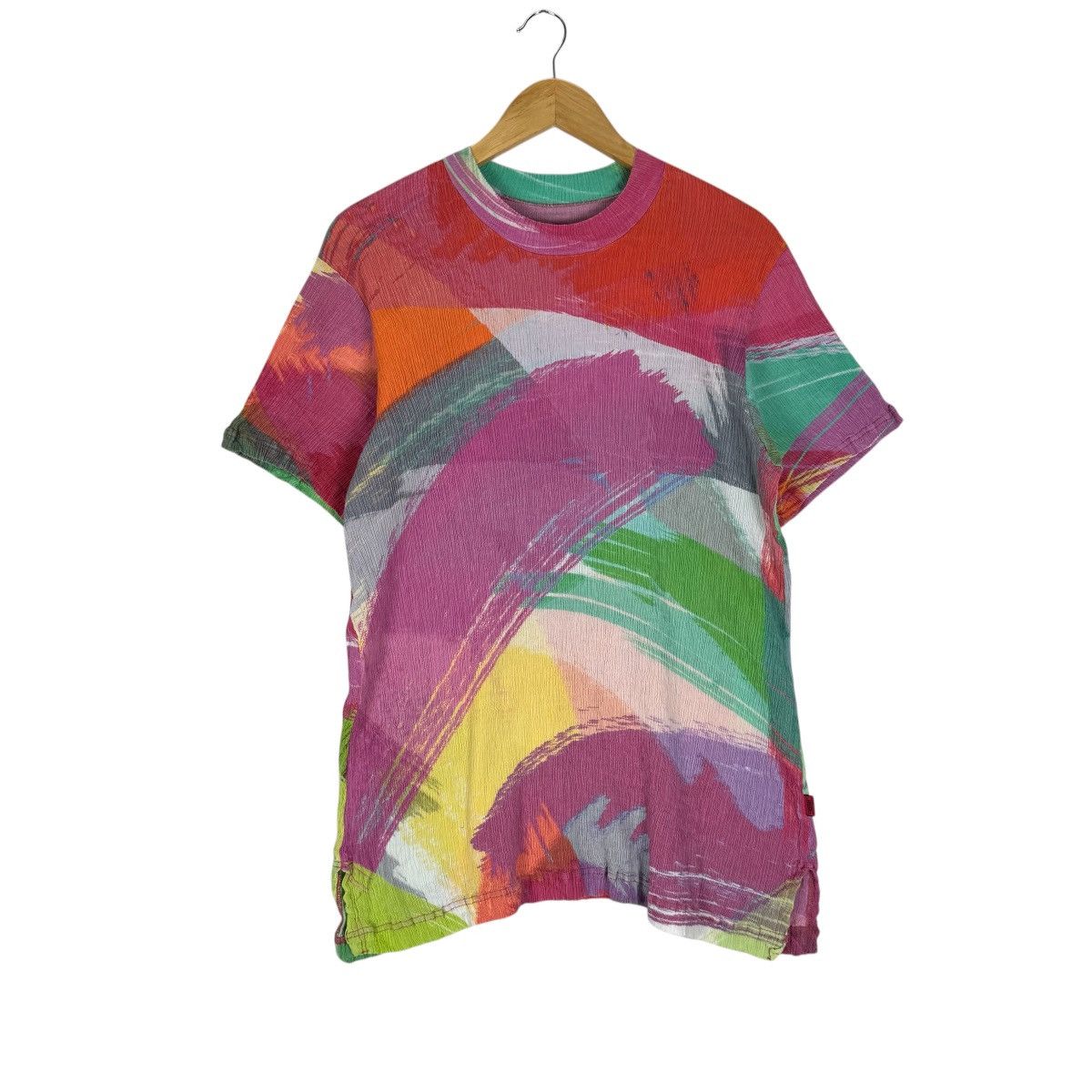 Issey Miyake ☀️HAAT ISSEY MIYAKE RUNWAY COLORWAY SHORT SLEEVE TSHIRT Size M / US 6-8 / IT 42-44 - 1 Thumbnail