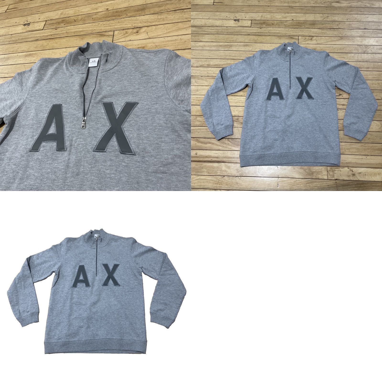 Armani Exchange Armani Exchange 1/4 Zip Jacket Men M Gray Designer Streetwear A X Shirt Size US M / EU 48-50 / 2 - 10 Thumbnail