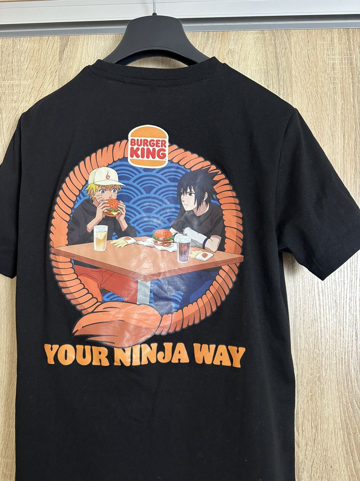 Anime 🔥 Naruto Burger King Sasuke Vintage T Shirt Anime One Piece Size US M / EU 48-50 / 2 - 1 Thumbnail
