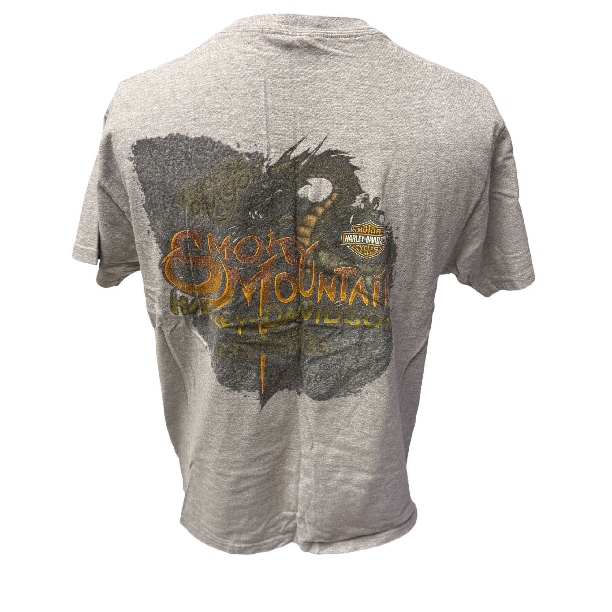 Harley Davidson Vtg Harley Davidson Heather SMOKEY MOUNTAIN DRAGON Shirt Size US L / EU 52-54 / 3 - 3 Thumbnail