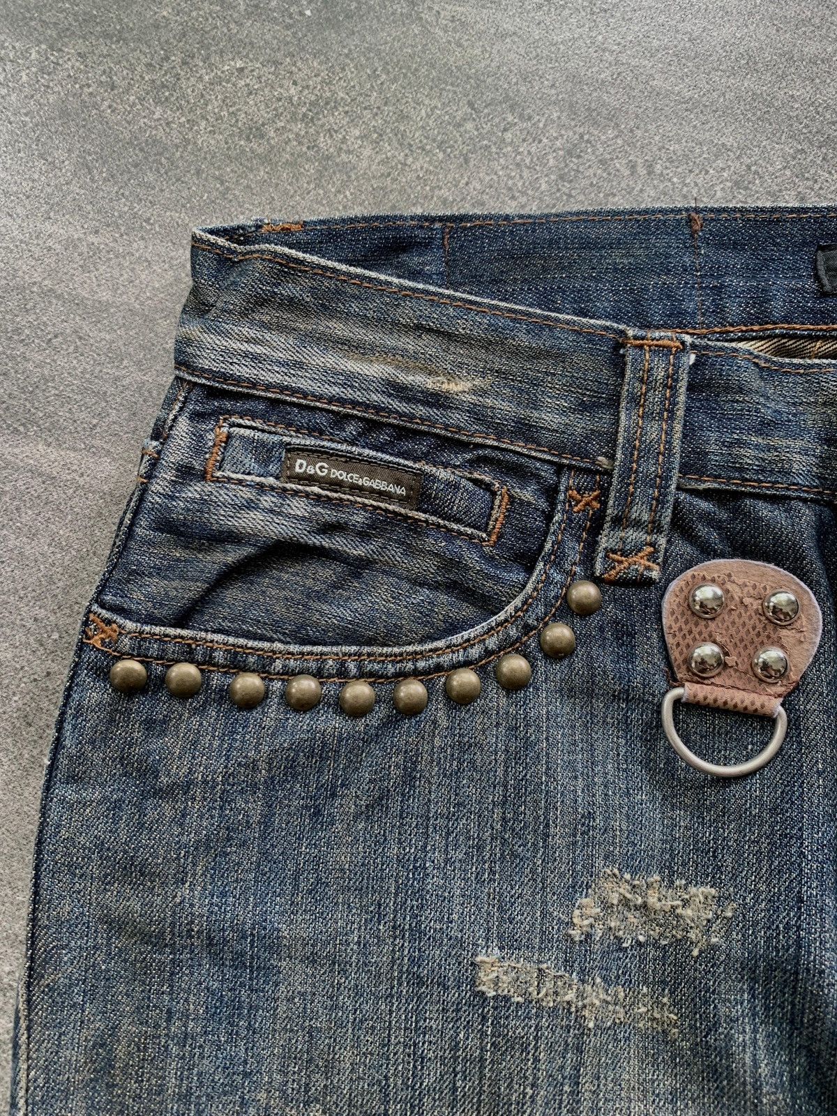 Dolce & Gabbana FREE TAX! Forever Studded Flared Denim Jeans Size US 28 / EU 44 - 5 Thumbnail