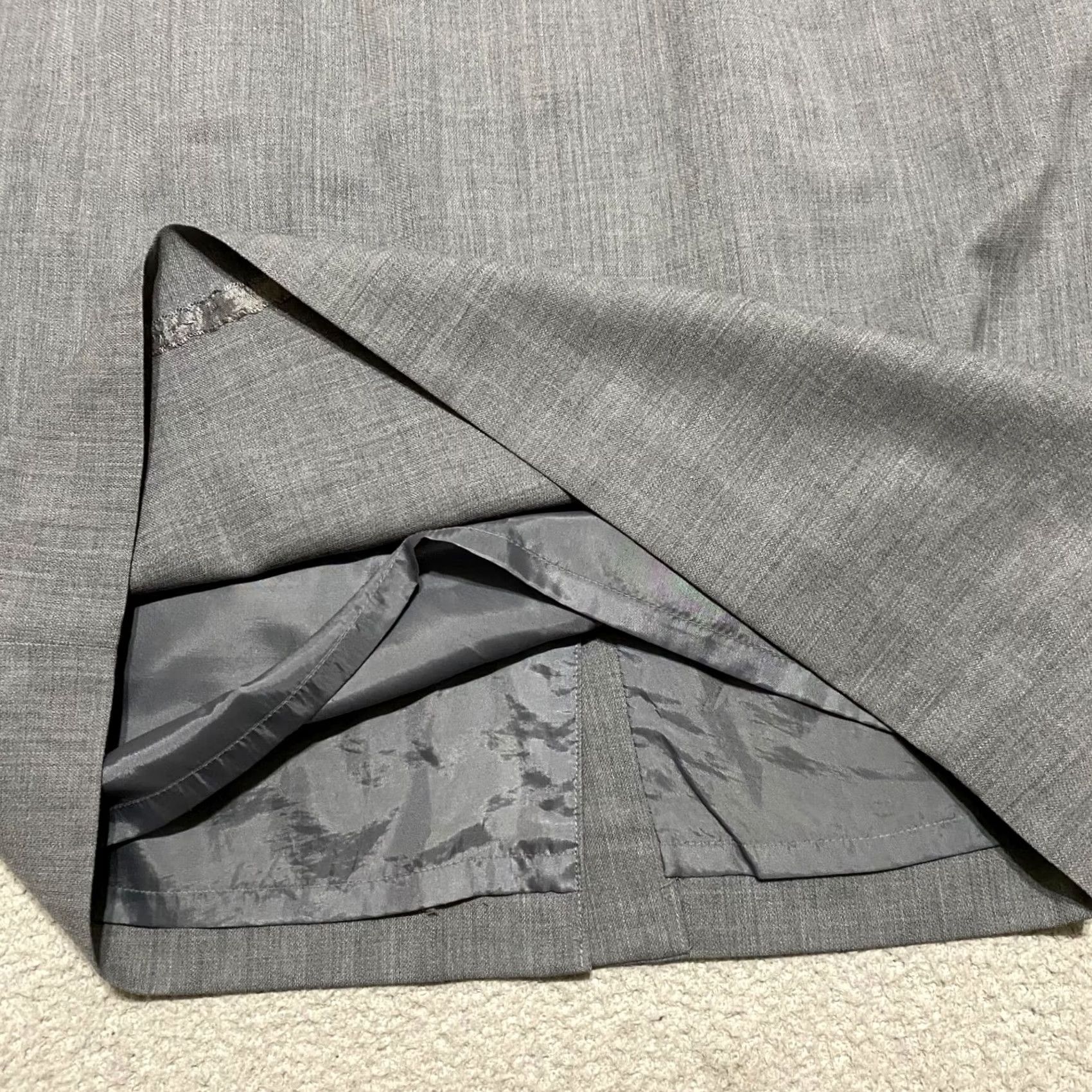 Talbots Talbots Skirt Women 14 Wool Gray Pencil Knee Length Lined Zip Office Business Straight & Pencil 90s Preppy Mens Womens Size 36" / US 14 / IT 50 - 7 Thumbnail