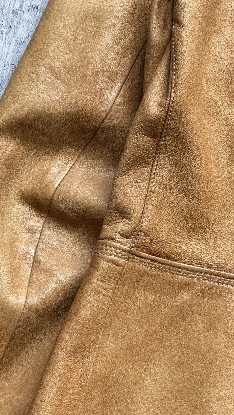 Brunello Cucinelli Women's Brunello Cucinelli Vintage Leather Blazer Jacket Size M / US 6-8 / IT 42-44 - 22 Thumbnail