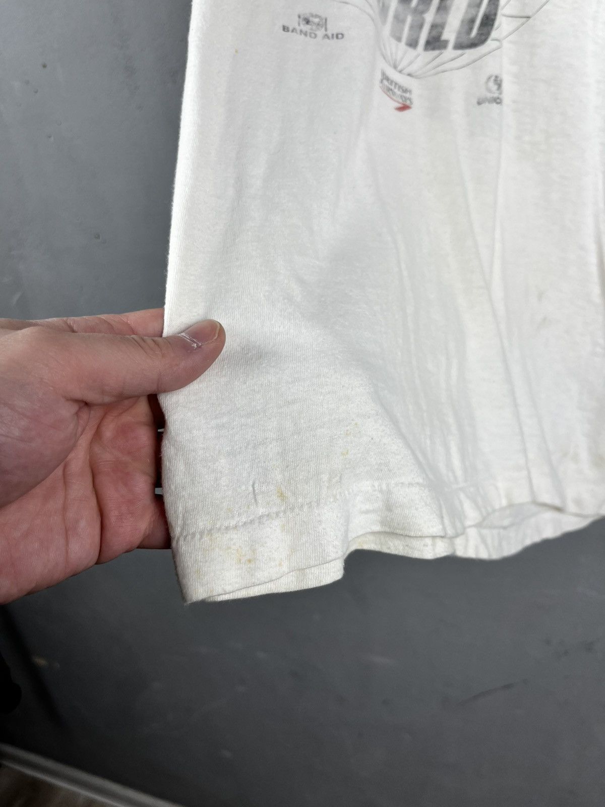 Vintage Vintage 1986 I Ran The World Sport Aid The Race Against Size S / US 4 / IT 40 - 6 Thumbnail