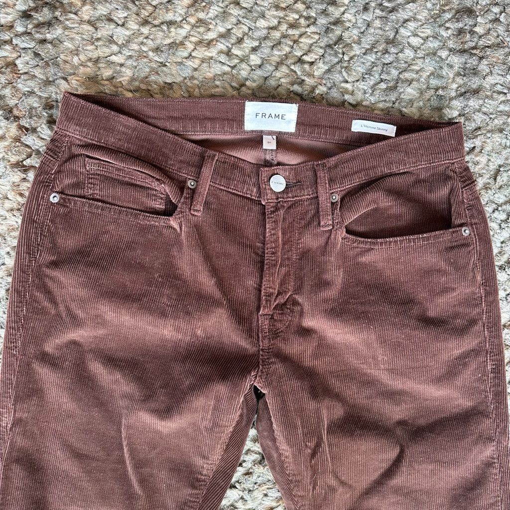 Frame Frame Denim Brown Corduroy Pants Straight Leg Size US 31 - 4 Thumbnail