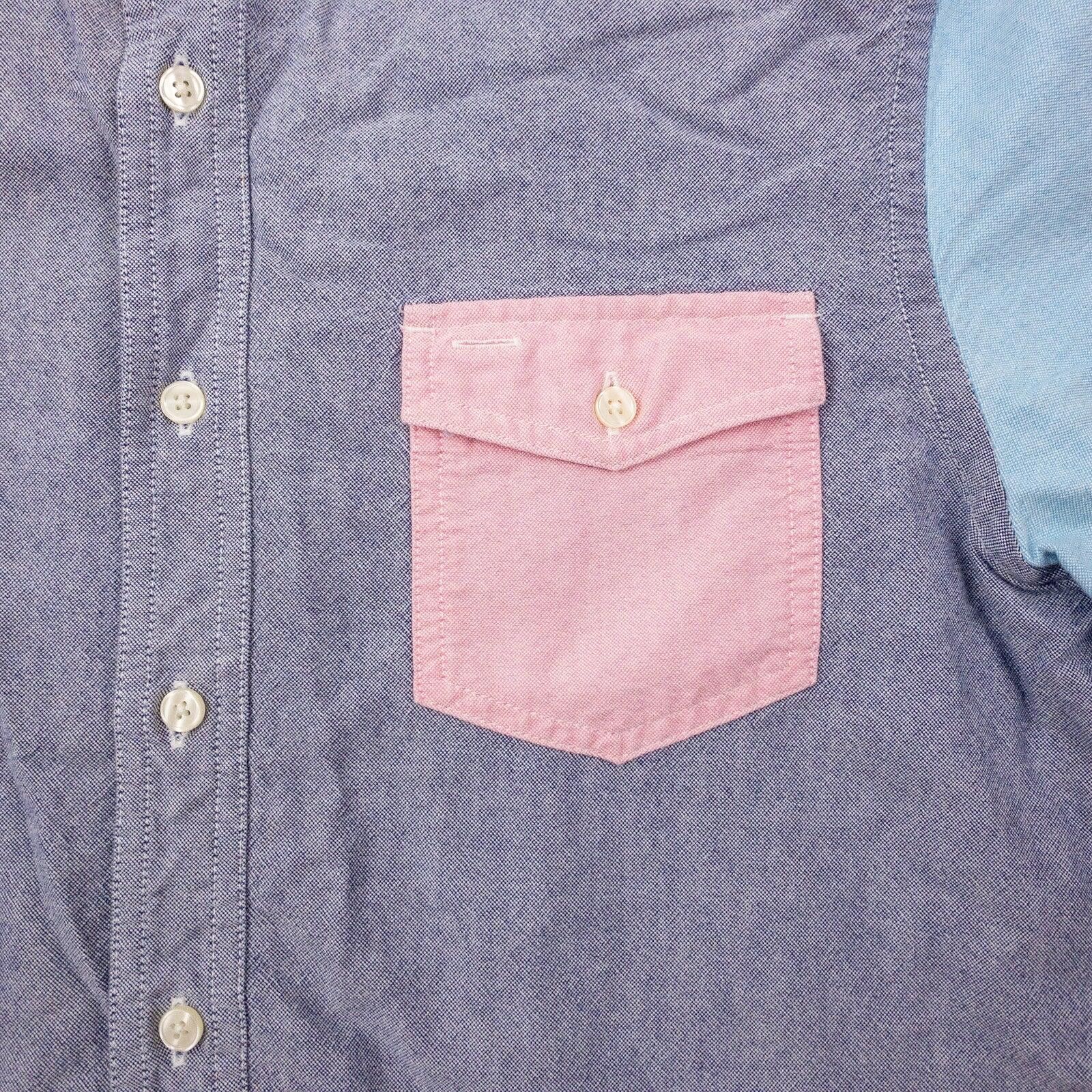 American Eagle Outfitters American Eagle Slim Colorblock Pink Blue Shirt Mens Medium Size US M / EU 48-50 / 2 - 6 Thumbnail