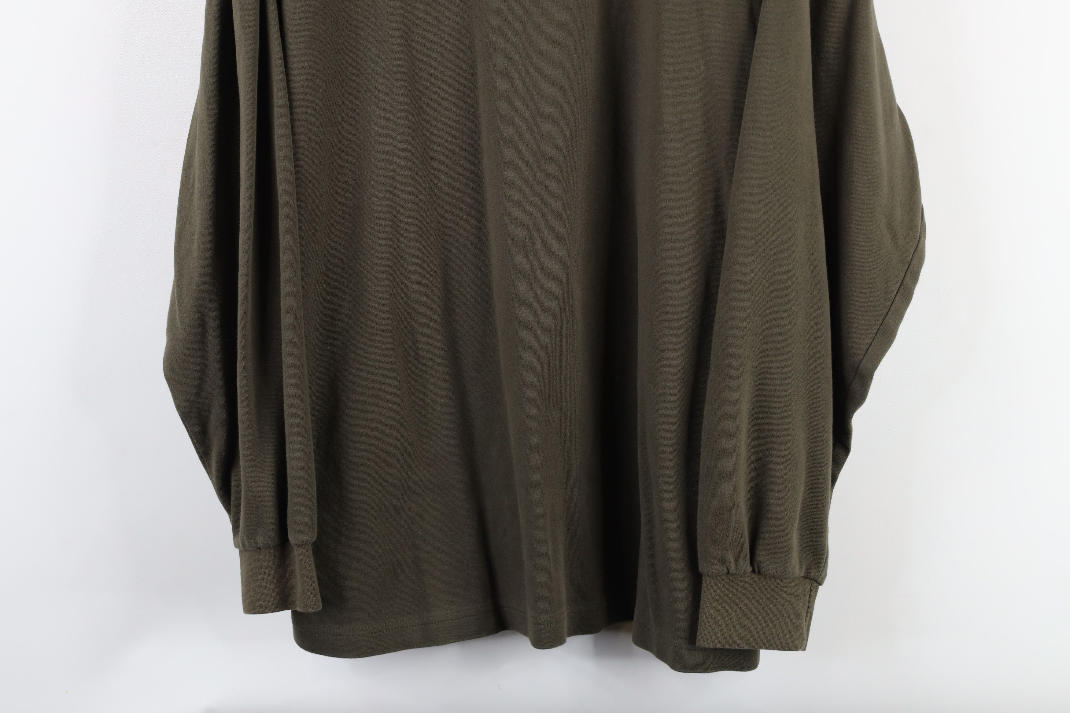 Vintage × Woolrich Woolen Mills Vintage 90s Woolrich Mock Neck Long Sleeve T-Shirt Green USA Size US L / EU 52-54 / 3 - 3 Thumbnail