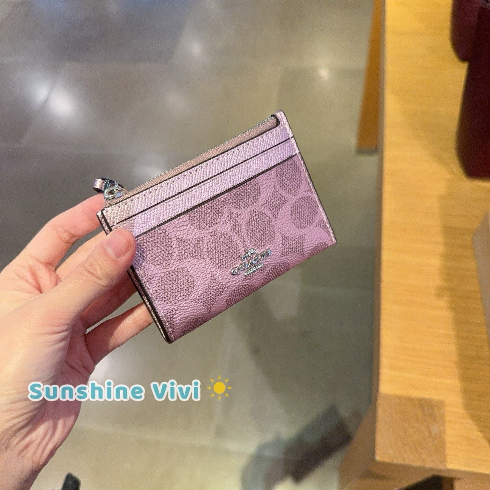 Coach NWT Coach Mini Skinny Id Case Canvas CCS50 Pink Rose Size ONE SIZE - 2 Thumbnail