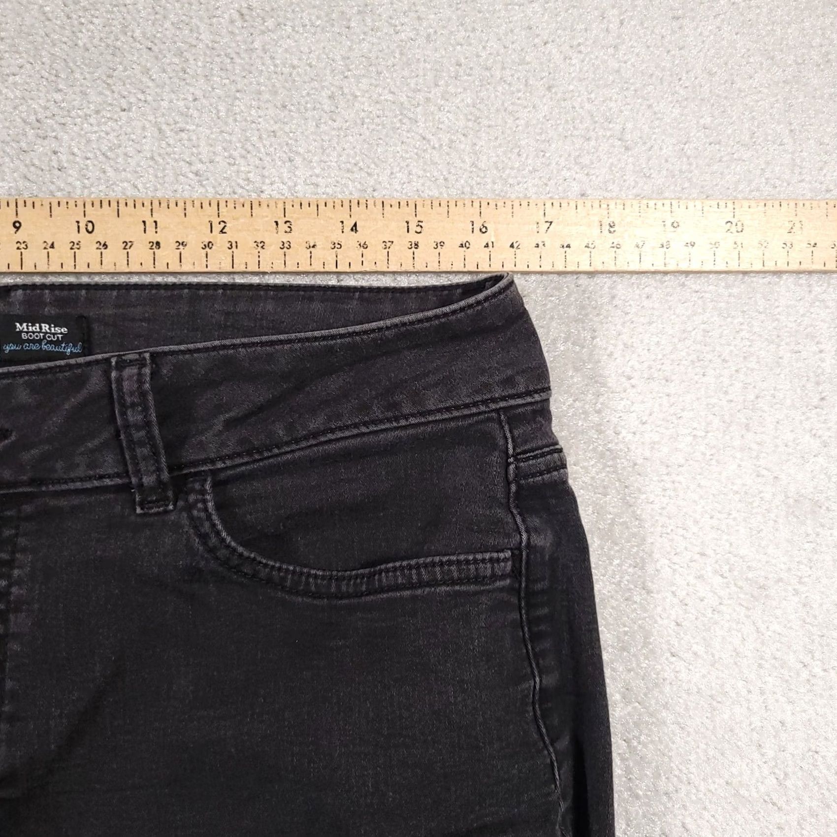 Lee Riders by Lee Jeans Womens 33x30.5 Black Mid-Rise Bootcut Stretch Size 24" / US 00 / IT 34 - 6 Thumbnail