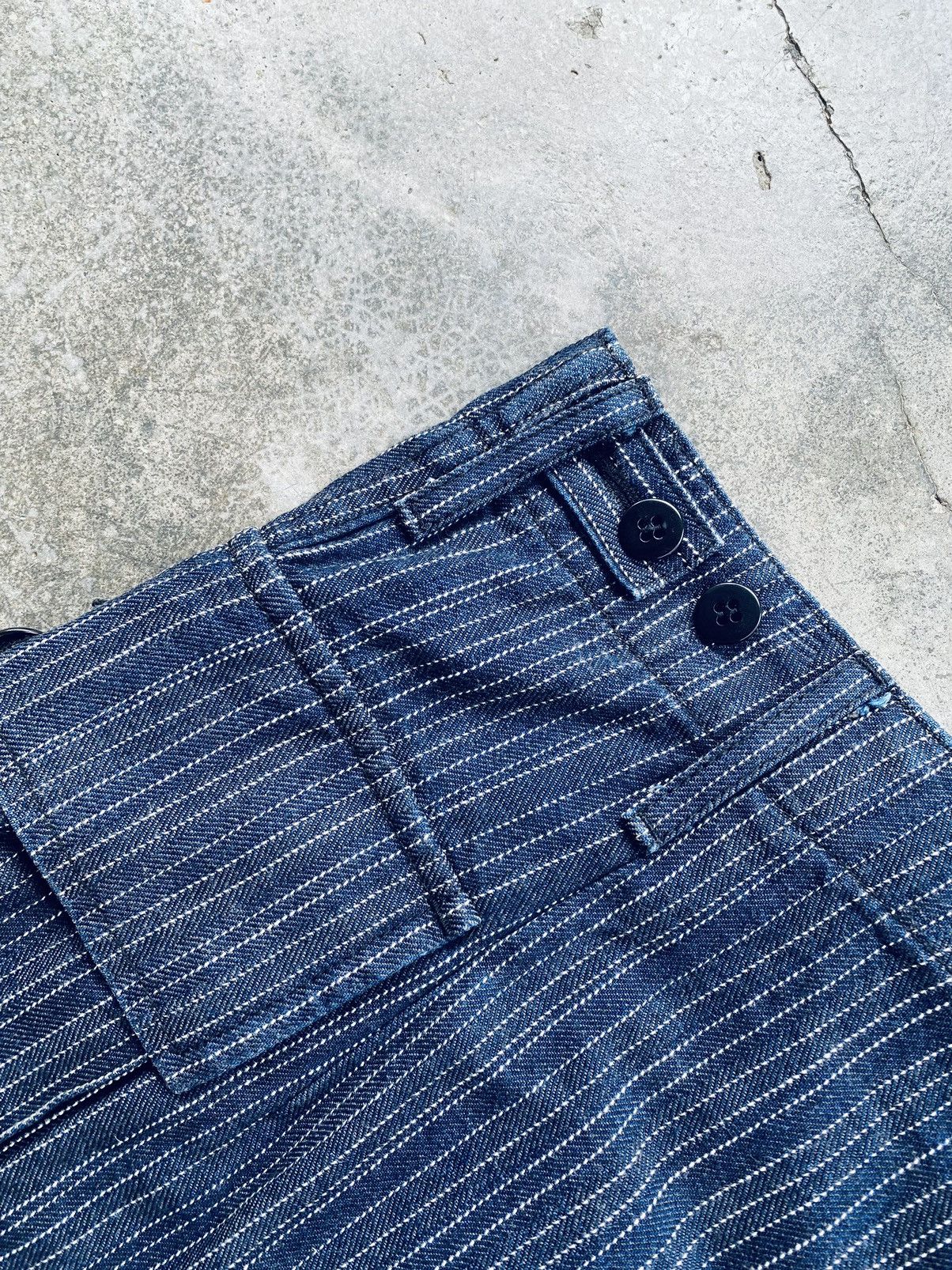 Indigo Vintage Trans Continents Indigo Herringbone Pants Size US 31 - 7 Thumbnail
