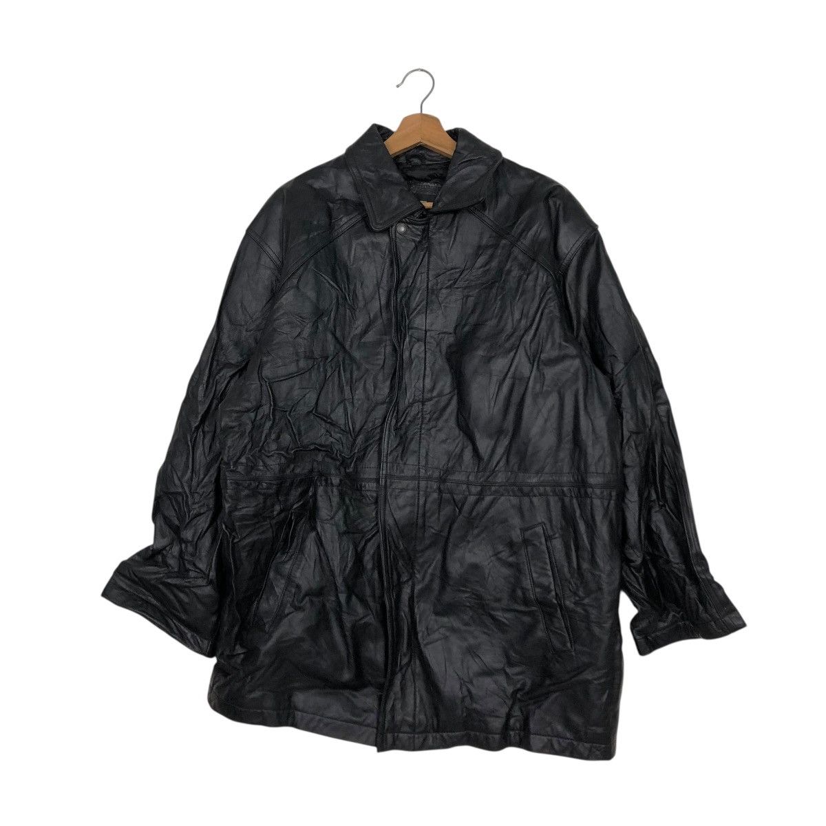 Japanese Brand 🔥VINTAGE BIKER LEATHER JACKET DURANTE BLANKET ISSEY MIYAKE Size US L / EU 52-54 / 3 - 3 Thumbnail
