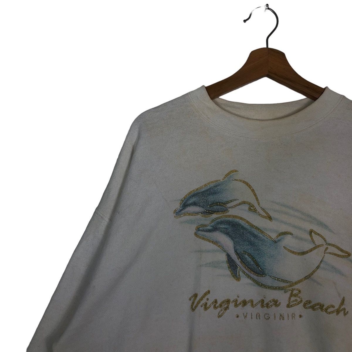 Japanese Brand 🔥90’s Vintage Sweatshirt Crewneck Virginia Beach Big Logo Size US M / EU 48-50 / 2 - 6 Thumbnail