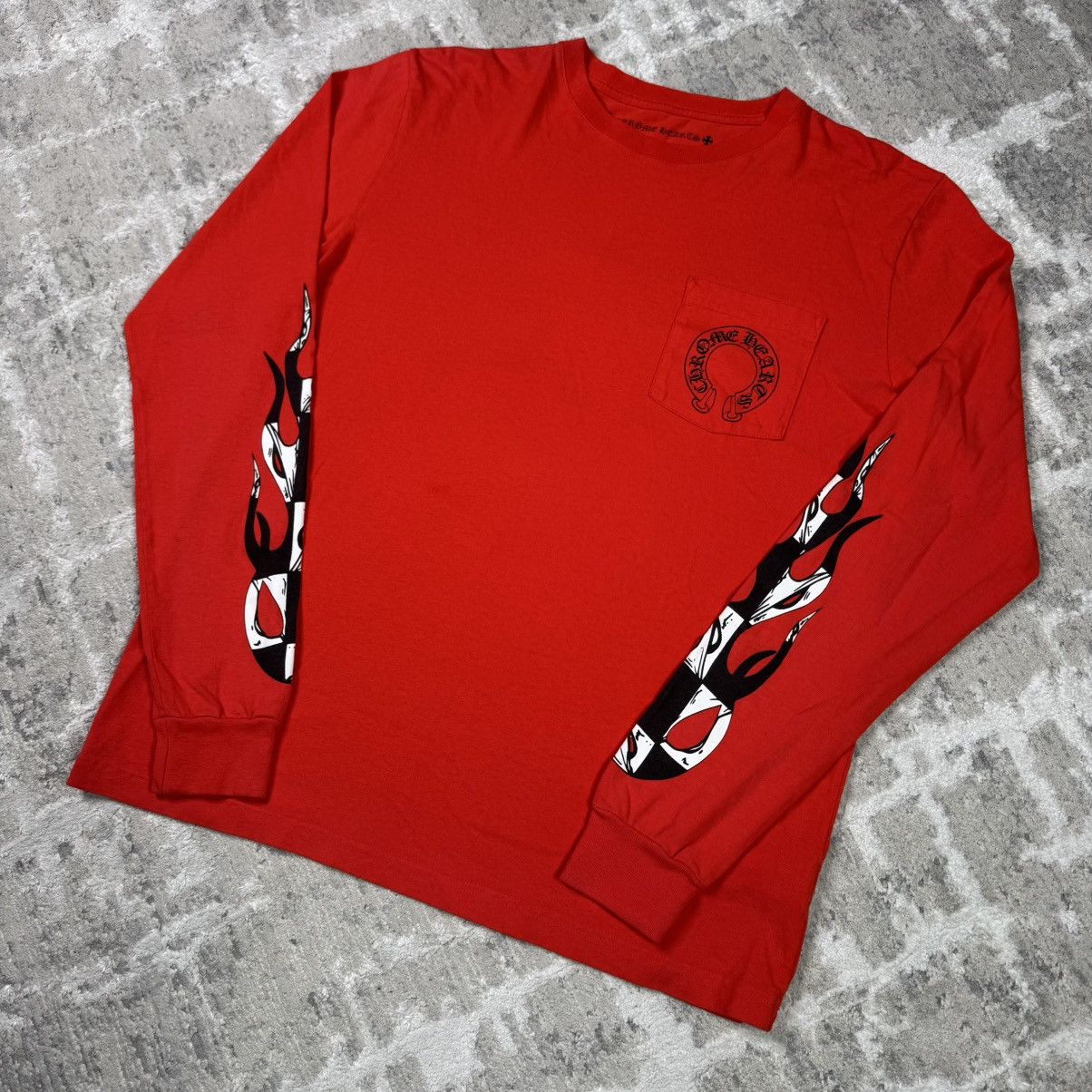 Chrome Hearts Matty boy chomper sleeve flames long sleeve tee shirt Size US L / EU 52-54 / 3 - 9 Thumbnail