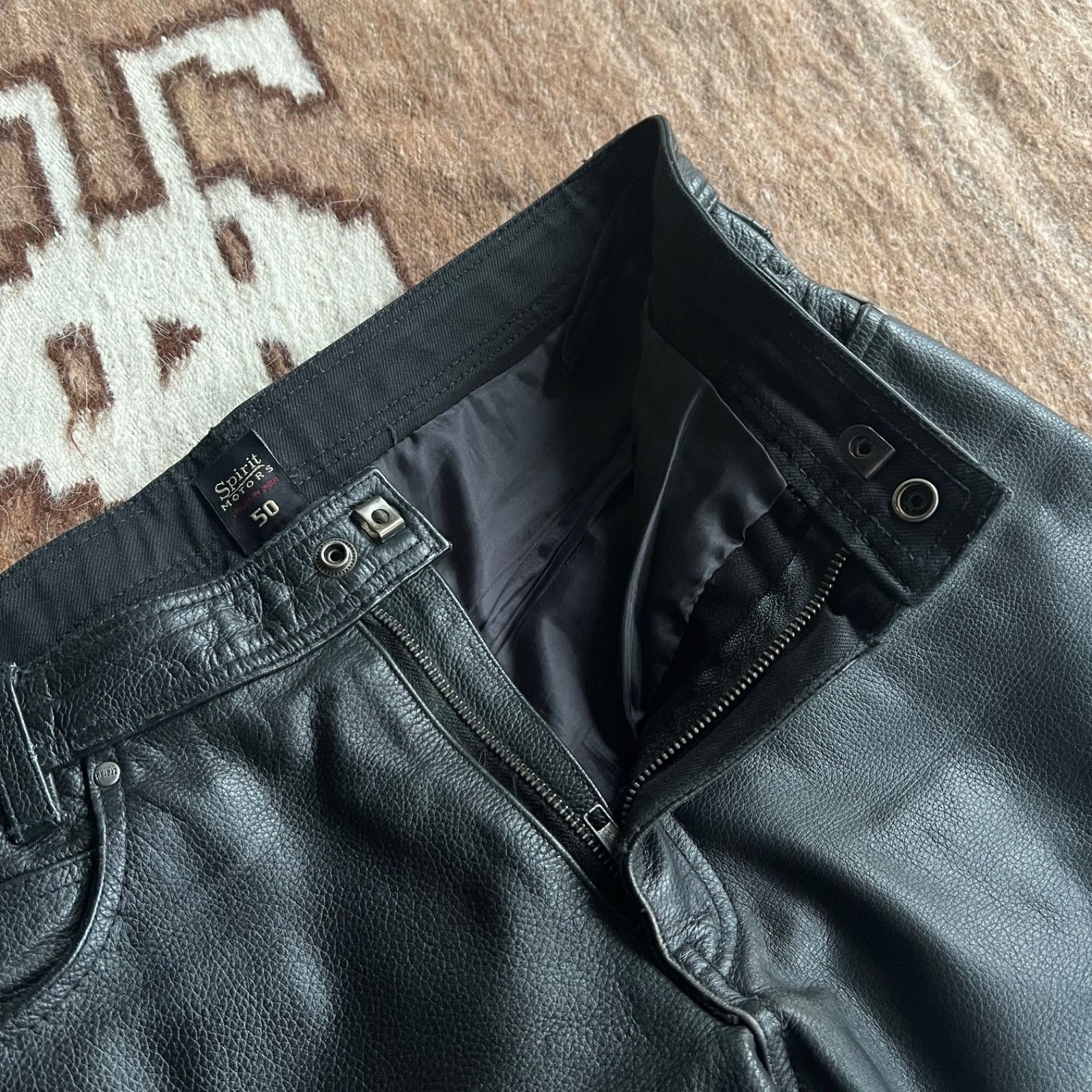 Leather Spirit Motors Leather Motorcycle Biker Pants 9791AC Size US 32 / EU 48 - 7 Thumbnail