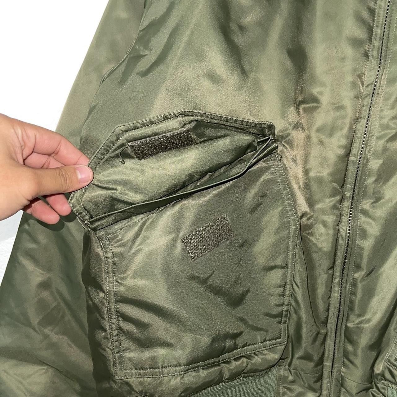 Other Vintage Olive Green Military Flight Bomber Jacket Boxy Size US XL / EU 56 / 4 - 2 Thumbnail