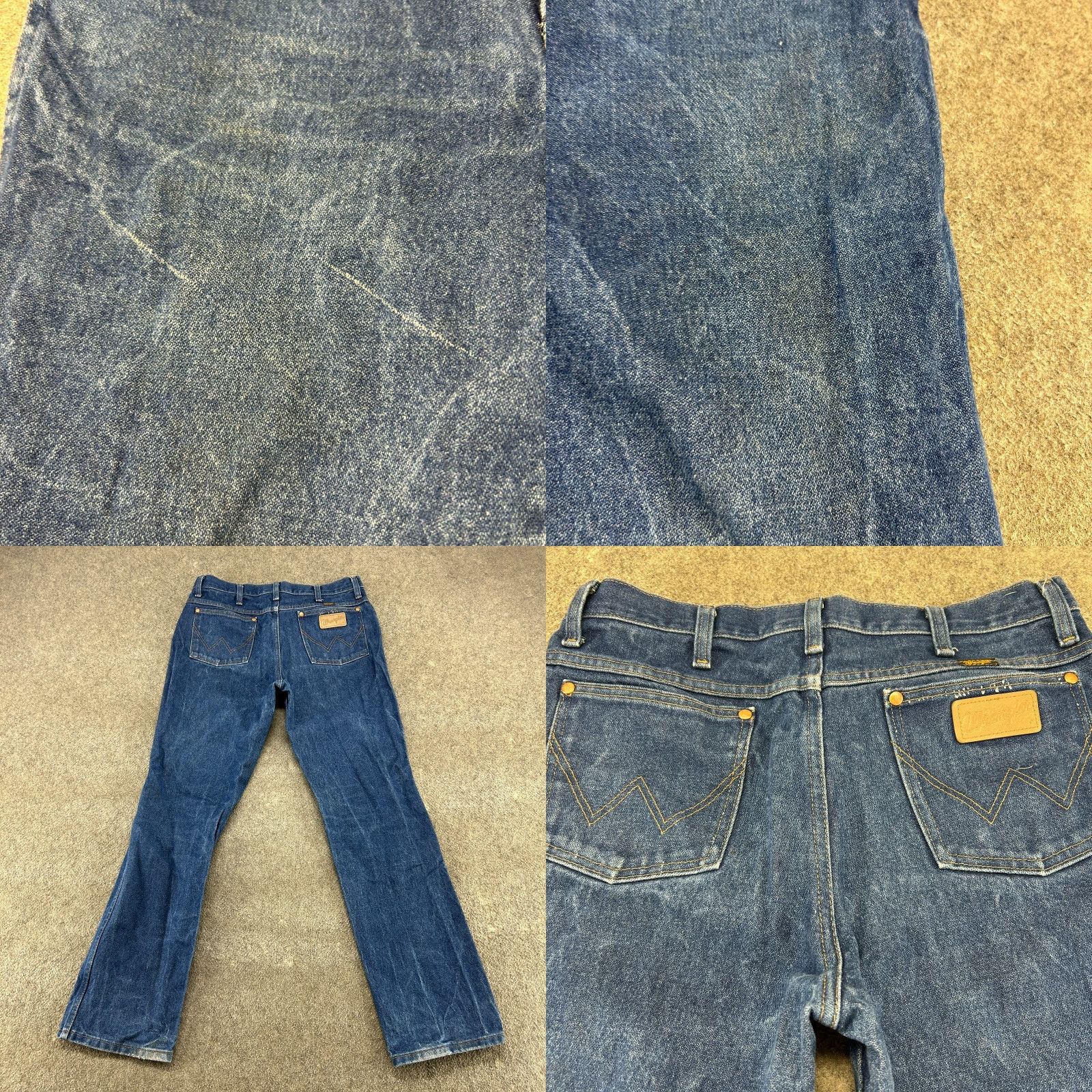 Wrangler VINTAGE Wrangler Jeans Mens 34x33 Blue Cowboy Cut Slim Fit Dark Wash 936DEN Jeans Mens Slim Cotton Denim 5-Pocket Cowboy Cut Size US 34 / EU 50 - 8 Thumbnail
