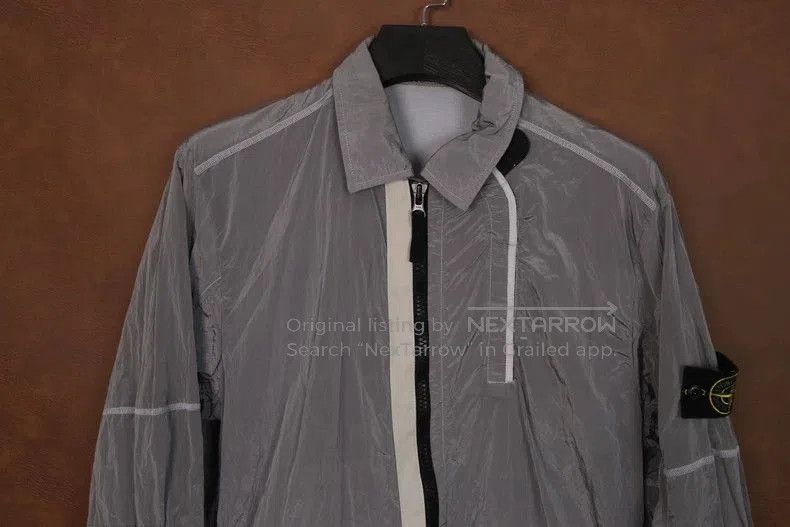 Stone Island Stone Island Silver Nylon Zip Jacket. Size US XL / EU 56 / 4 - 2 Thumbnail