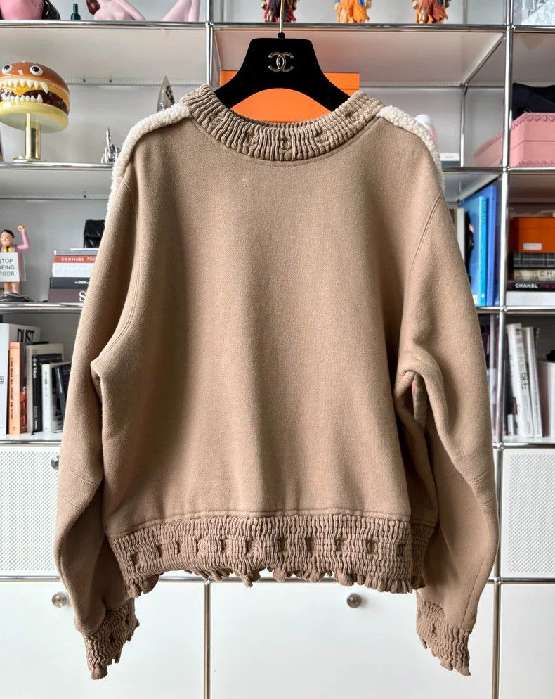 Chanel Chanel 24K khaki teddy lamb wool sweatshirt Size S / US 4 / IT 40 - 1 Thumbnail