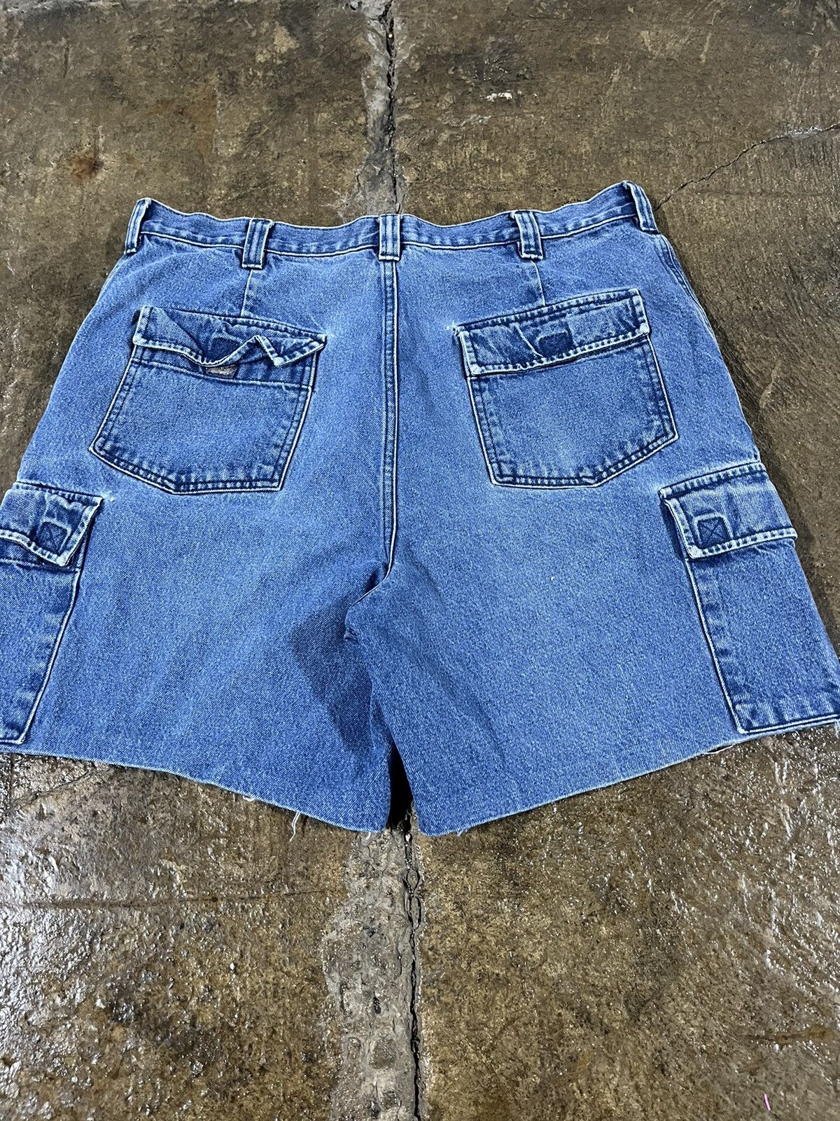 Carhartt × Route 66 × Vintage Crazy Y2K Route 66 Cargo Jorts Essential Faded Skater Shorts Size US 36 / EU 52 - 3 Thumbnail