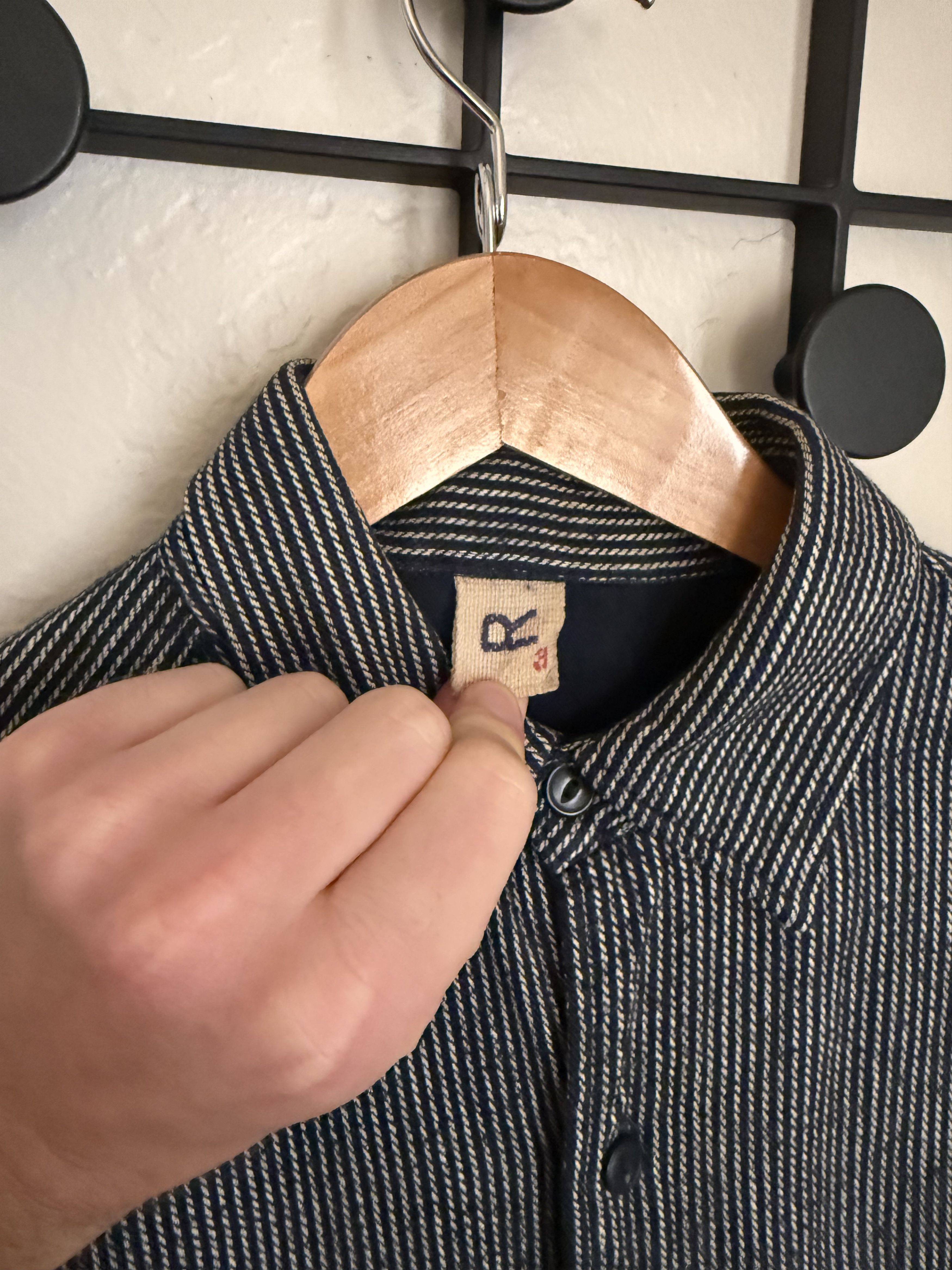 45rpm Indigo Blue/White Ticking Stripe Size US L / EU 52-54 / 3 - 4 Thumbnail