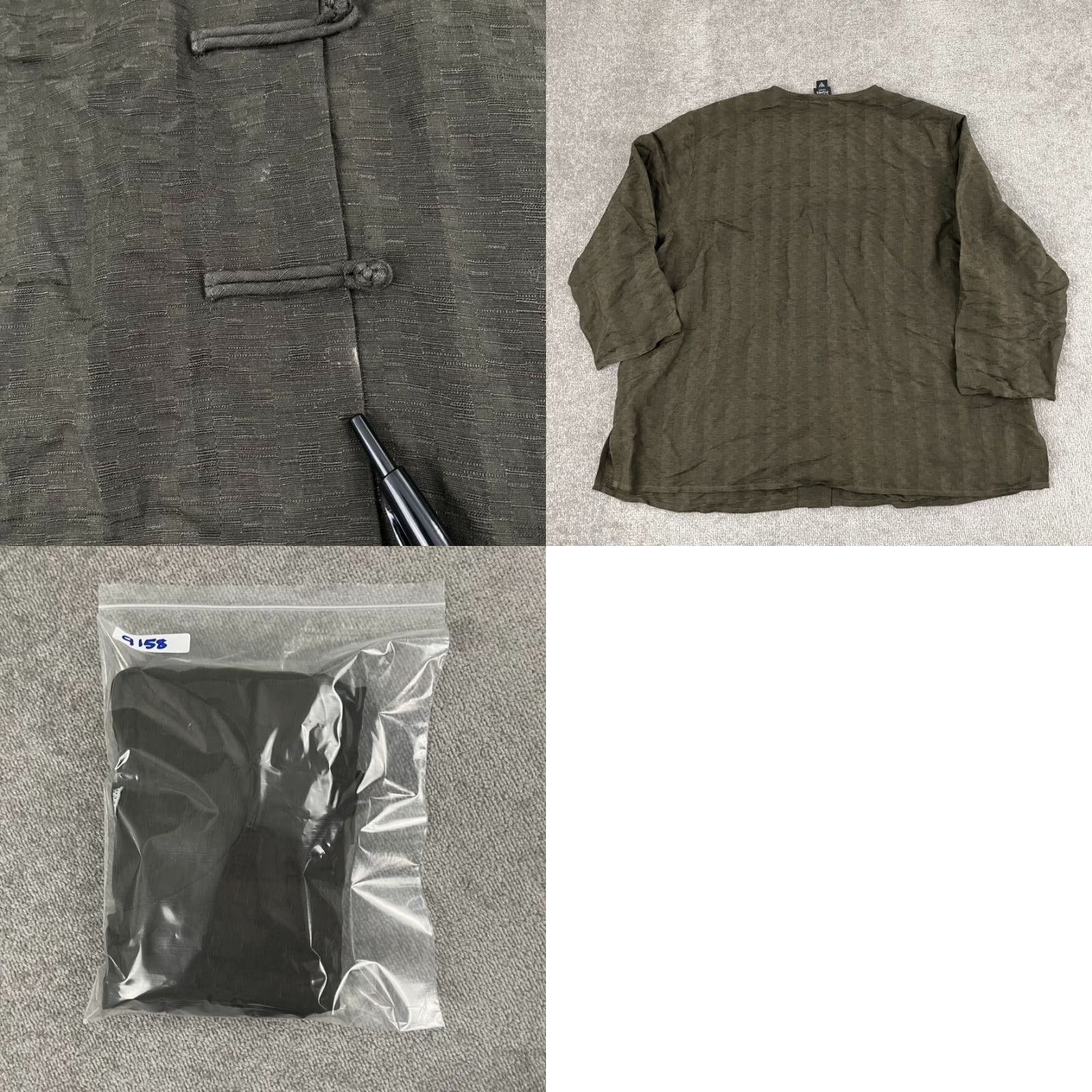 Eileen Fisher VINTAGE EILEEN FISHER Blouse Women's Plus Size 3X Long Sleeve Green Silk Linen Blend Top Casual Size XXL / US 16-18 / IT 52-54 - 8 Thumbnail
