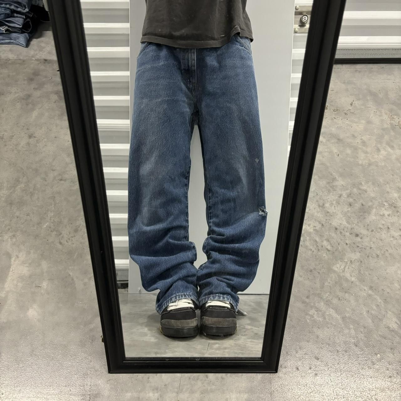 Japanese Brand × Vintage Crazy Vintage Y2K/2000s Grunge Medium Wash Distressed Denim Jeans! Size US 36 / EU 52 - 1 Thumbnail