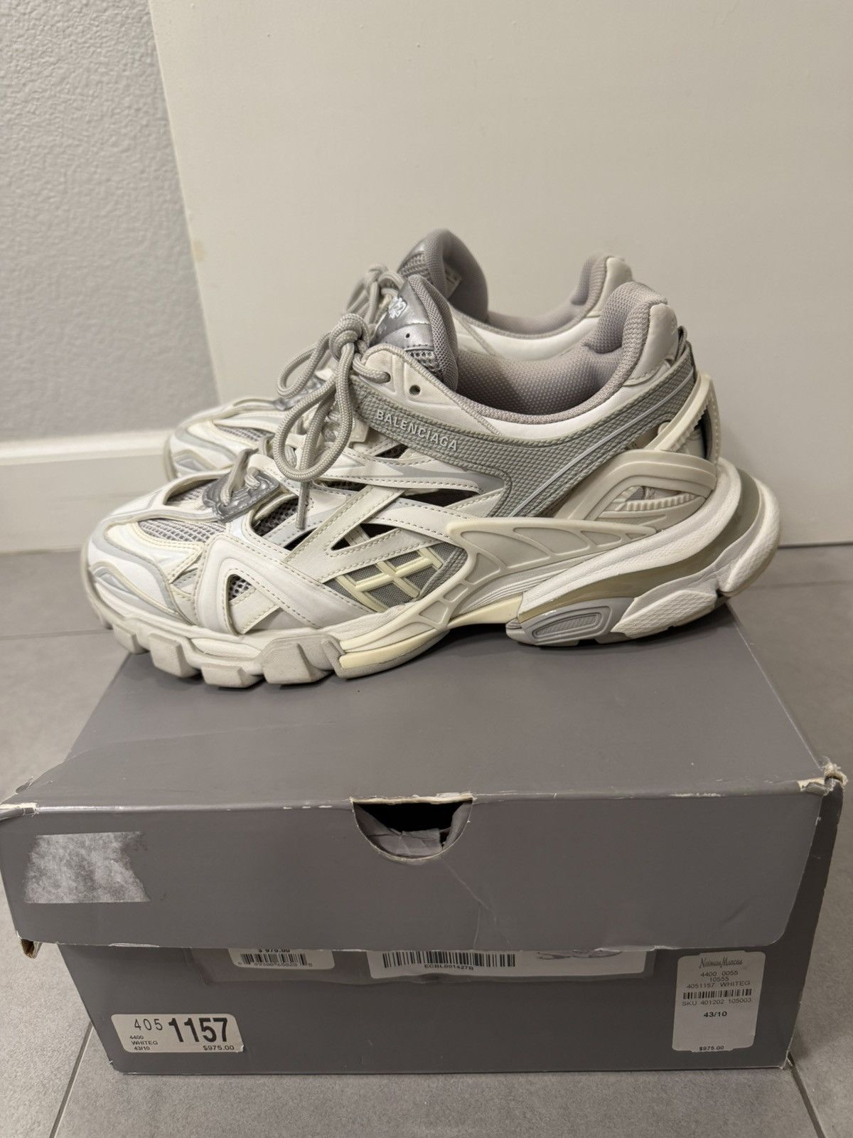 Balenciaga Balenciaga Track 2 open sneaker sz 41 white | Grailed