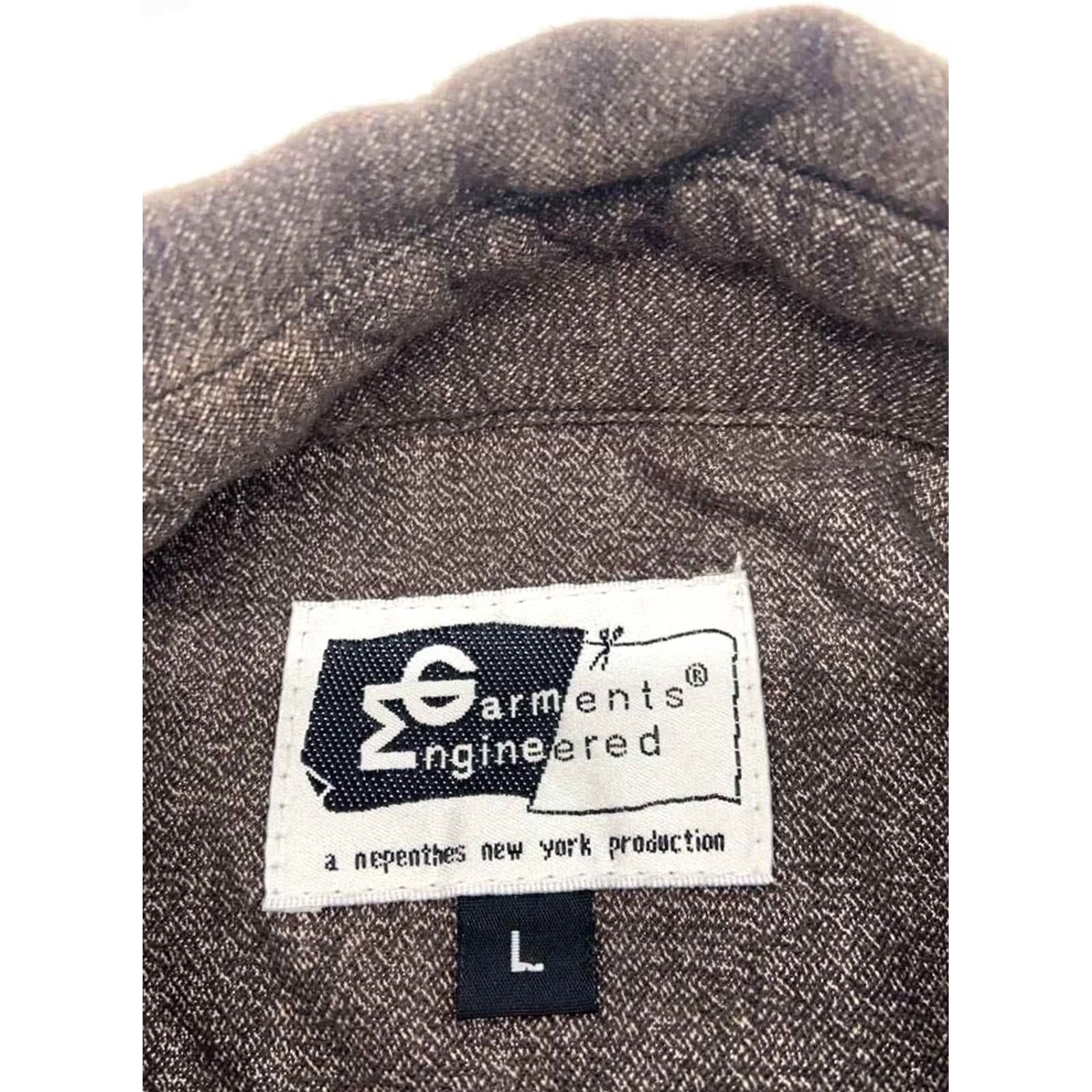 Engineered Garments Engineered Garments Shirt Mens L Brown Men Half Button Long Sleeve Size Cotton USED Size US L / EU 52-54 / 3 - 5 Thumbnail