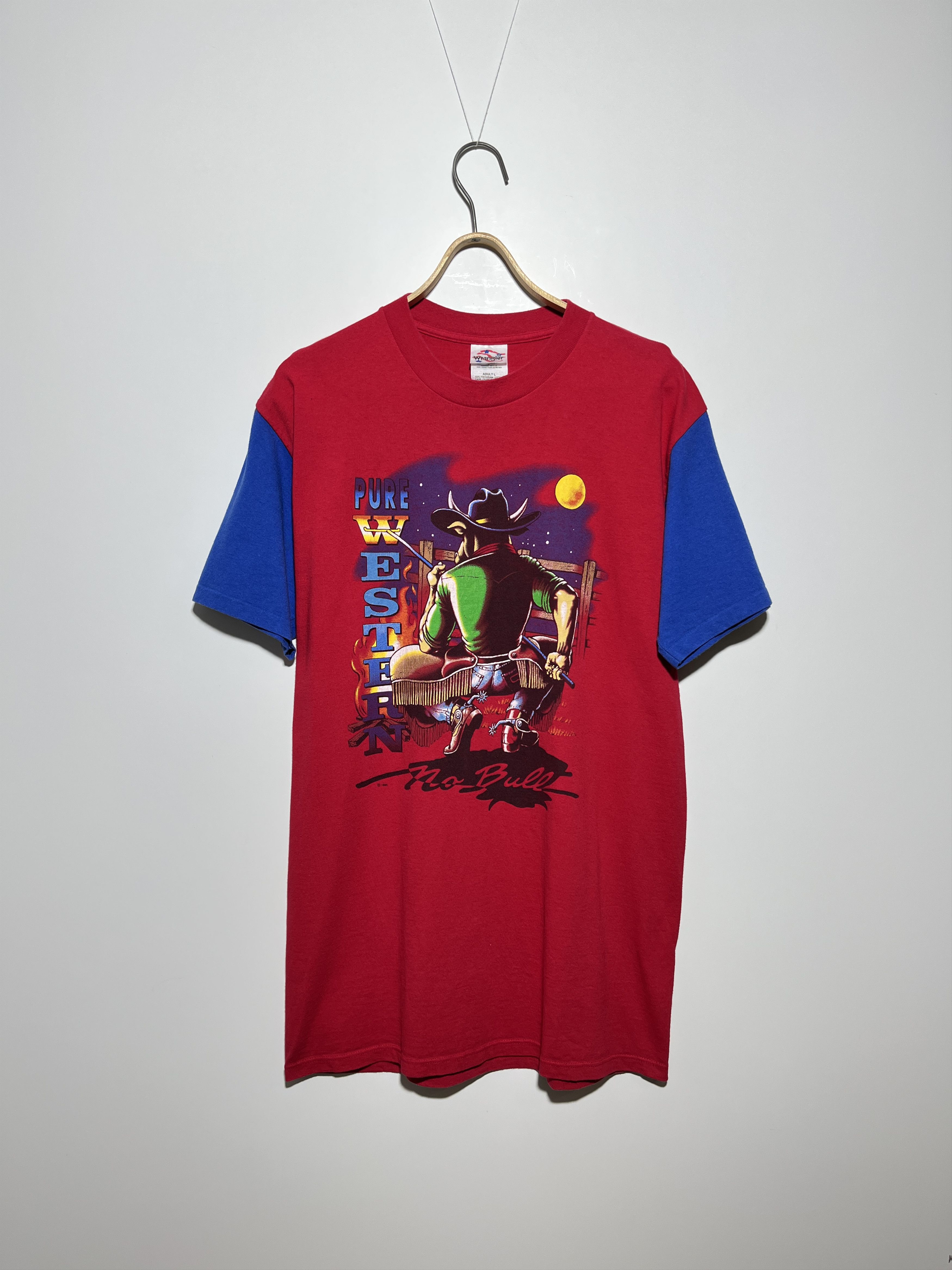 Vintage × Wrangler Wrangler Vintage 1994 Pure Western No Bull Made in USA Tee Size US L / EU 52-54 / 3 - 1 Thumbnail