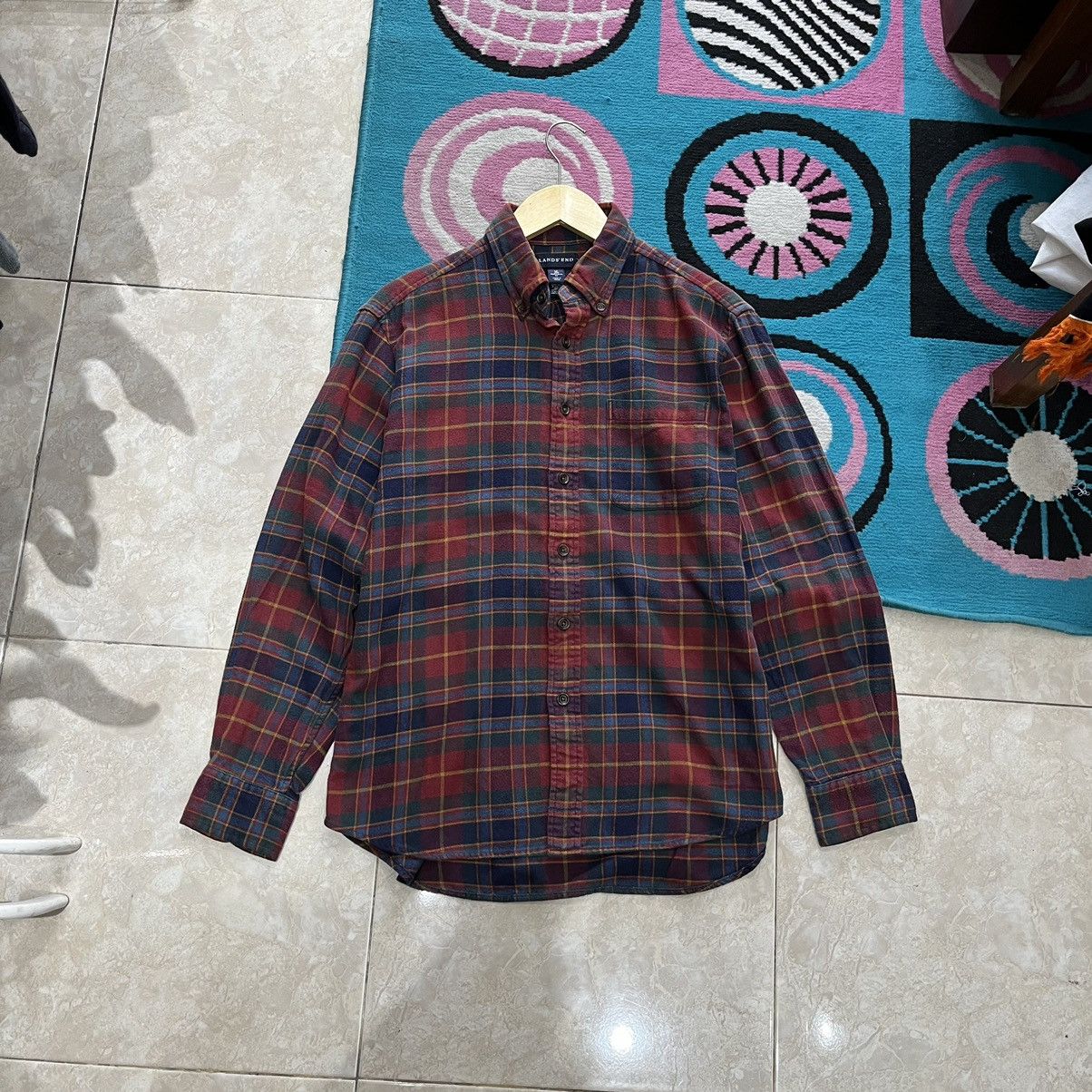 Flannel × Lands' End Land's End Men's Flannel Size US M / EU 48-50 / 2 - 1 Thumbnail