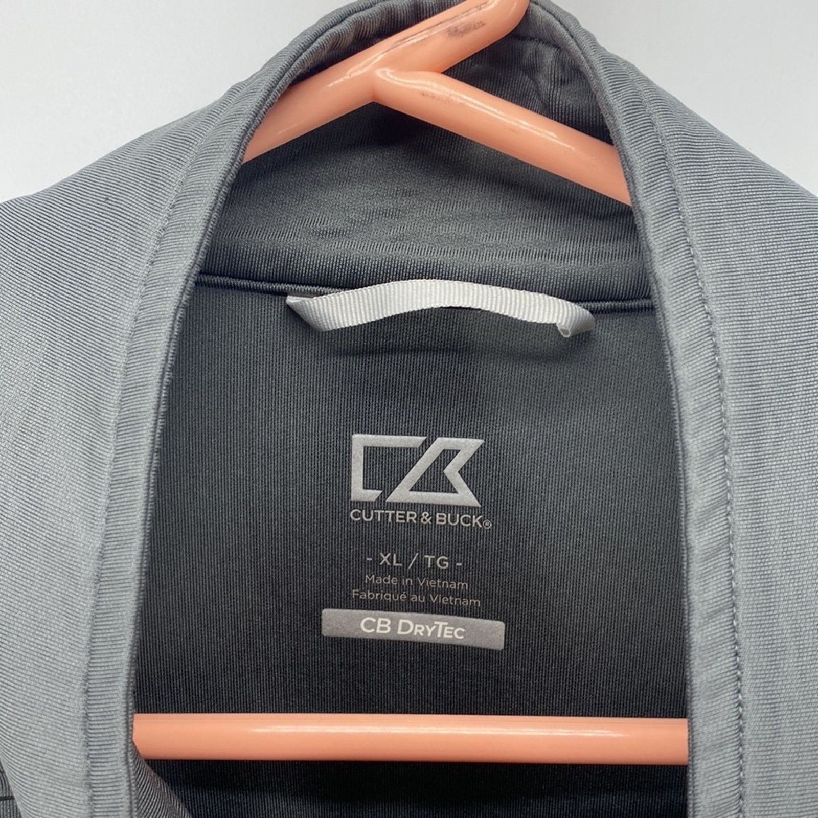 Other Cutter & Buck grey quarter zip CB DryTec casual sz XL Size US XL / EU 56 / 4 - 2 Thumbnail