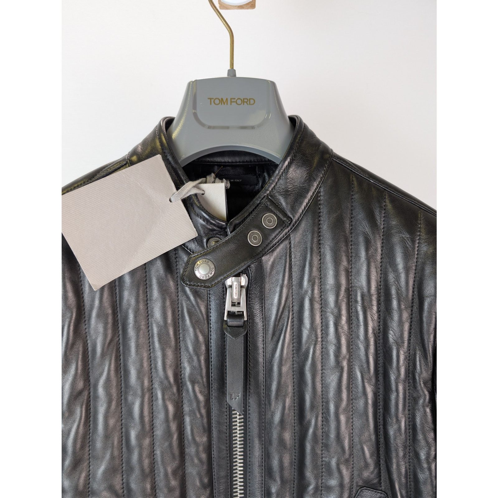 Tom Ford o1rshd1 Leather Wear Biker Jacket in Black Size US M / EU 48-50 / 2 - 6 Thumbnail