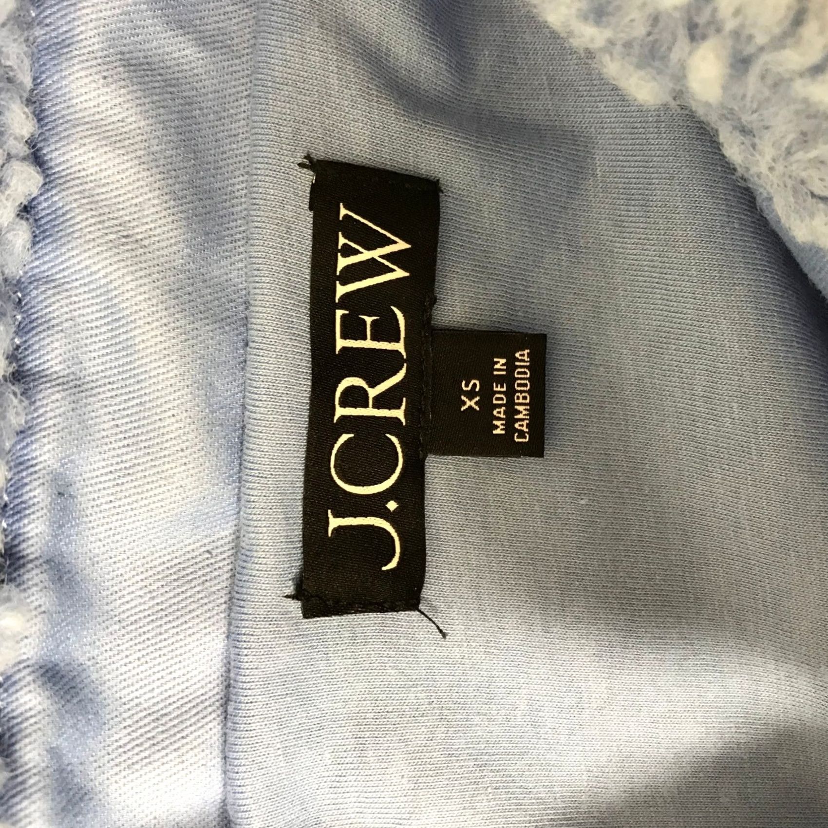 J.Crew J.Crew Womens XS Periwinkle Blue Faux Fur Sherpa Teddy Jacket Coat Button Front Front Patch Pockets Casual Fall Winter Size XS / US 0-2 / IT 36-38 - 7 Thumbnail