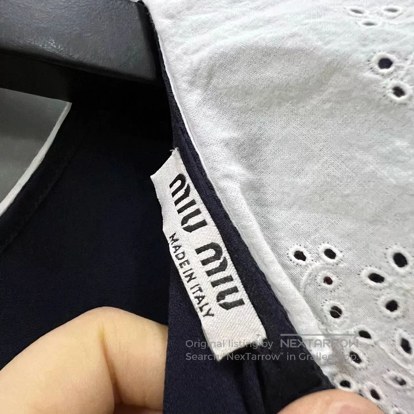 Miu Miu miumiu lace collar sleeveless top size 42. Size US L / EU 52-54 / 3 - 3 Thumbnail