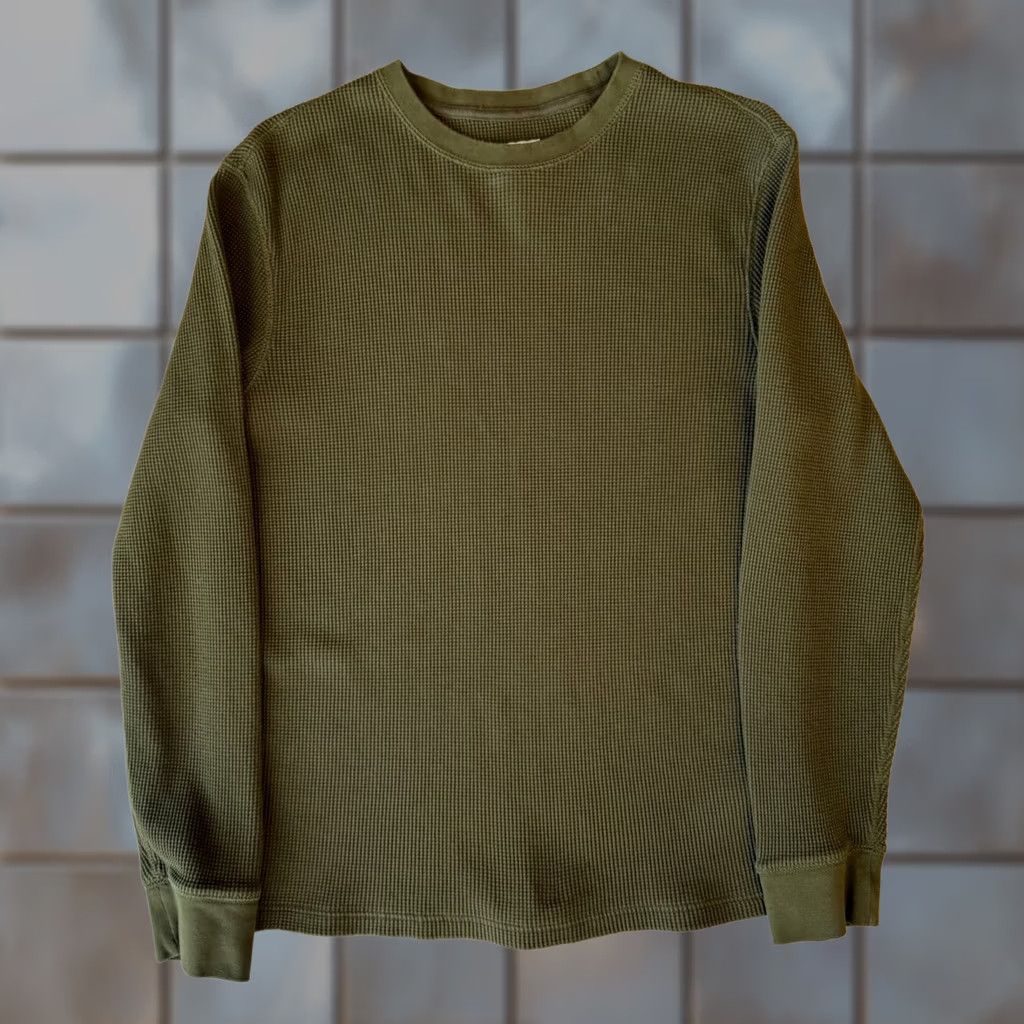 Flint And Tinder Flint and Tinder Thermal Shirt Small Green Cotton Long Sleeve Casual Workwear Mens Shirt Size US S / EU 44-46 / 1 - 1 Thumbnail