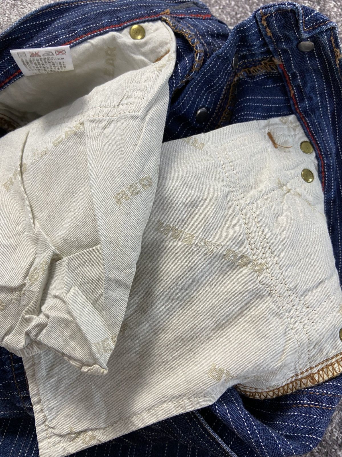 Paul Smith × Paul Smith Red Ear Pual smith red ear bunny pinstripe flybuttons denim Size US 29 - 8 Thumbnail