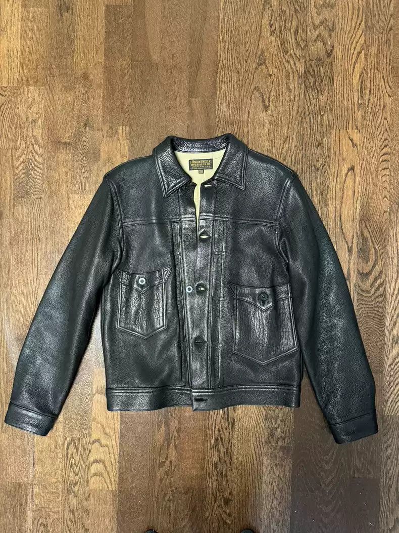 image of Freewheelers Deerskin Gold Digger in Black, Men's (Size Medium)