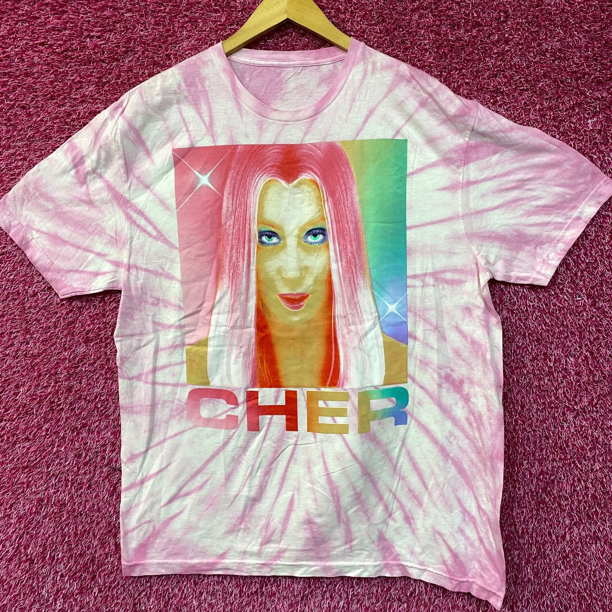 Band Tees Cher Rock & Pop Pink Tie Dye Oversized T-Shirt Medium Size US M / EU 48-50 / 2 - 1 Thumbnail