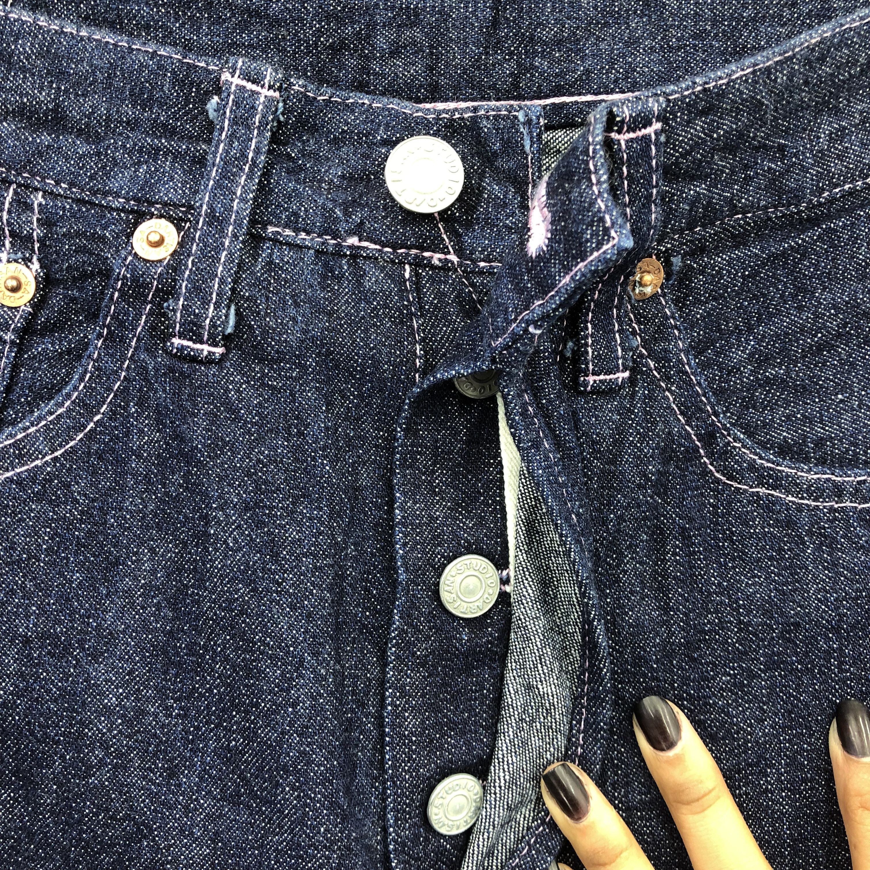 Studio D'Artisan Vintage NWT 90s Studio D'artisan Selvedge Blue Jeans Denim Size 26" / US 2 / IT 38 - 6 Thumbnail