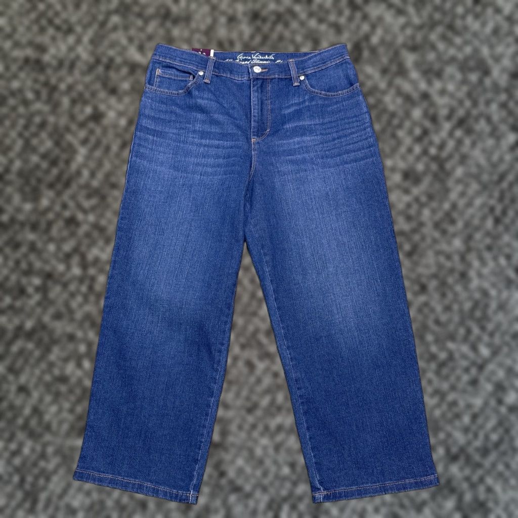 Gloria Vanderbilt Gloria Vanderbilt Amanda Capri Jeans 4 Blue High Rise Stretch Regular 5-Pocket Denim Jeans Womens Girls Size 27" / US 4 / IT 40 - 1 Thumbnail