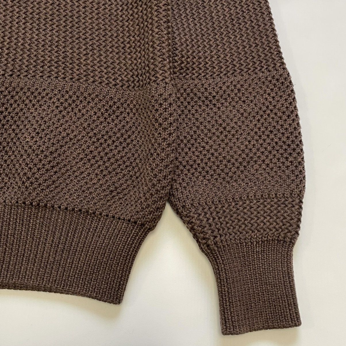Maison Margiela A/W 09 Chunky Panelled Brown Knit Sweater Size US L / EU 52-54 / 3 - 11 Thumbnail