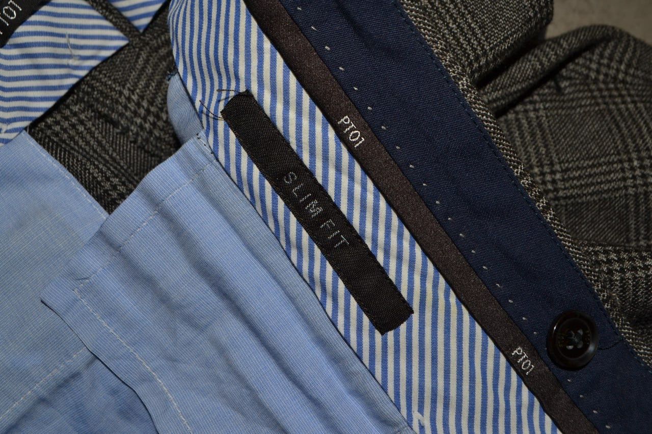 PT Torino PT01 Pantaloni Torino Pants Gray Glen Plaid Slim Fit Size 48 Size US 31 - 11 Thumbnail