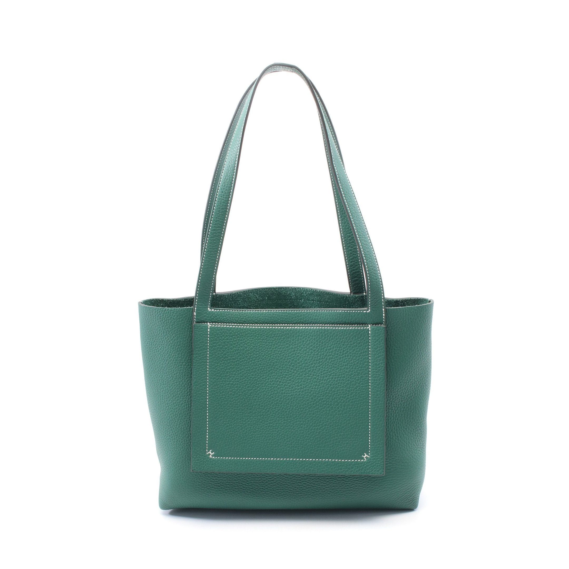 Hermes Hermes Cabasserie 31 Veil Vertigo Shoulder Bag Tote Clemence Leather Green Double Engraved Size ONE SIZE - 1 Thumbnail