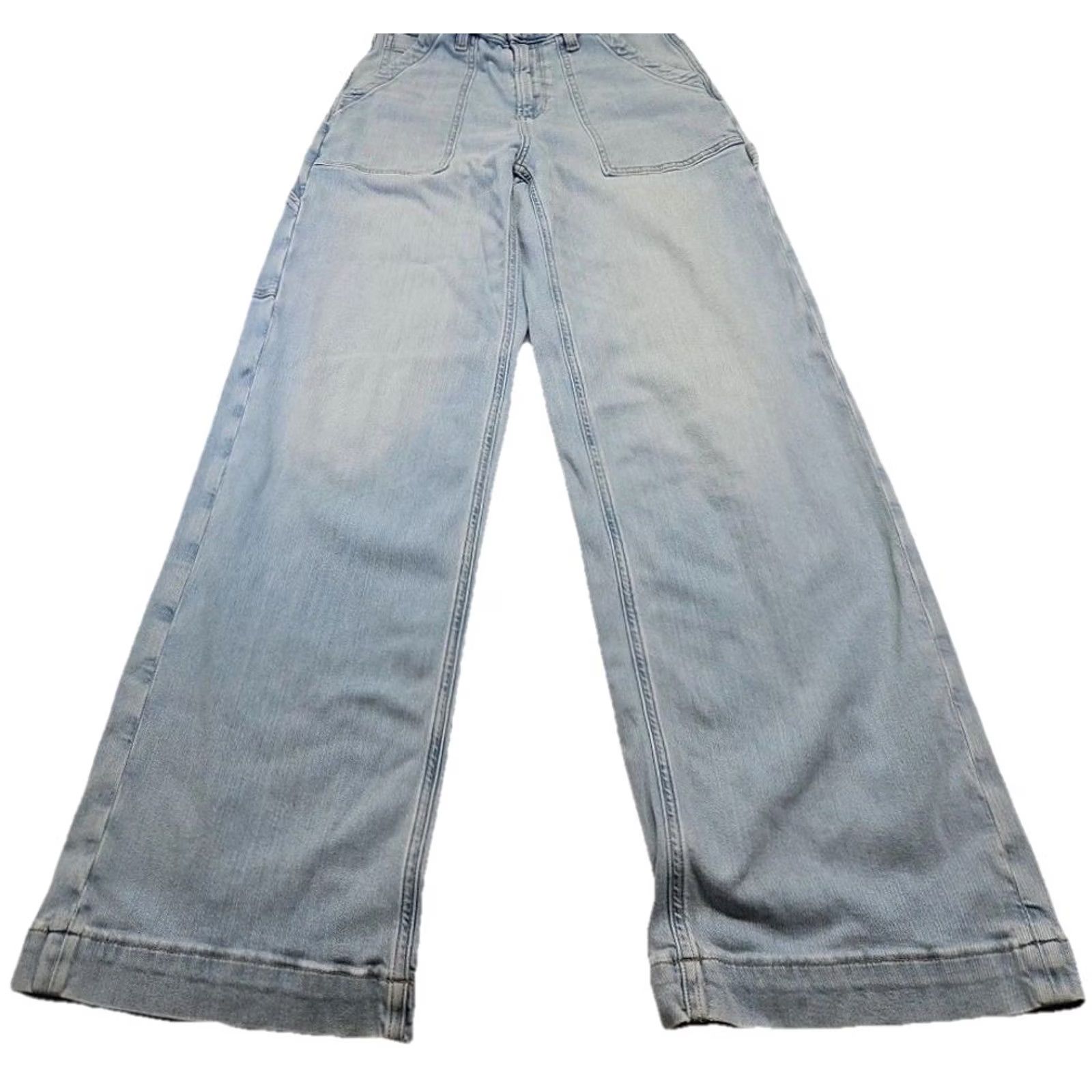 American Eagle Outfitters American Eagle Outfitters Women’s Jeans Wide-Leg Light Wash High Rise Stretch Denim 2 XS? Size 42" / US 20 - 2 Thumbnail